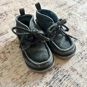GAP Gray Toddler Boots with Lace-Up Design